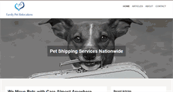 Desktop Screenshot of familypetrelocations.com